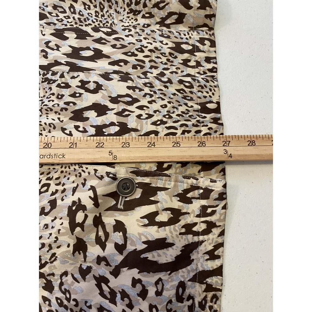 Chicos Additions Jacket Womens 3 XL Brown Leopard Safari Mob Wife Statement Chic - Picture 6 of 7